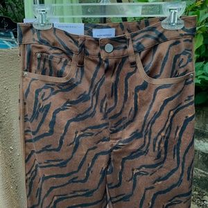 Weworewhat Th Icon Piped Stiletto Slit Tiger Skinny Jean